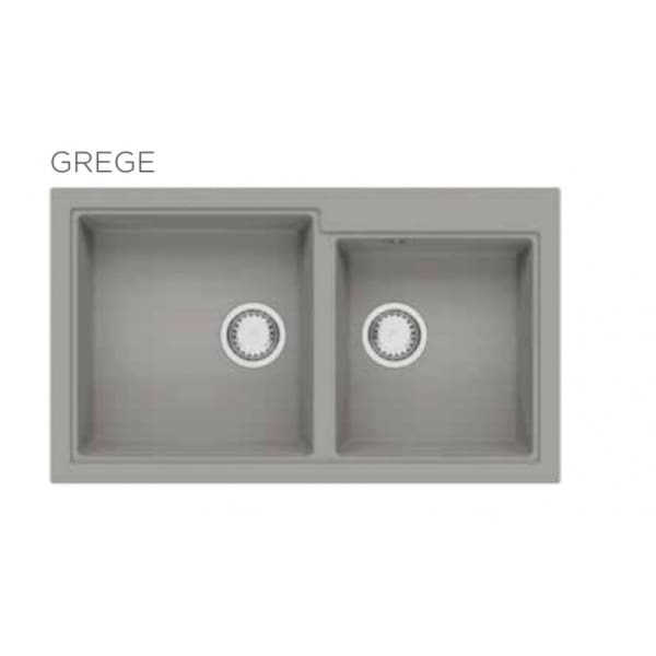 Evier de cuisine PREMIUM 2 Bac Granite sans égouttoir - Grège (STING20GREGE) Evier de cuisine PREMIUM 2 Bac Granite sans égouttoir - Grège (STING20GREGE)